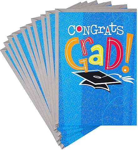 Pack of 10 Graduation Cards with Envelopes