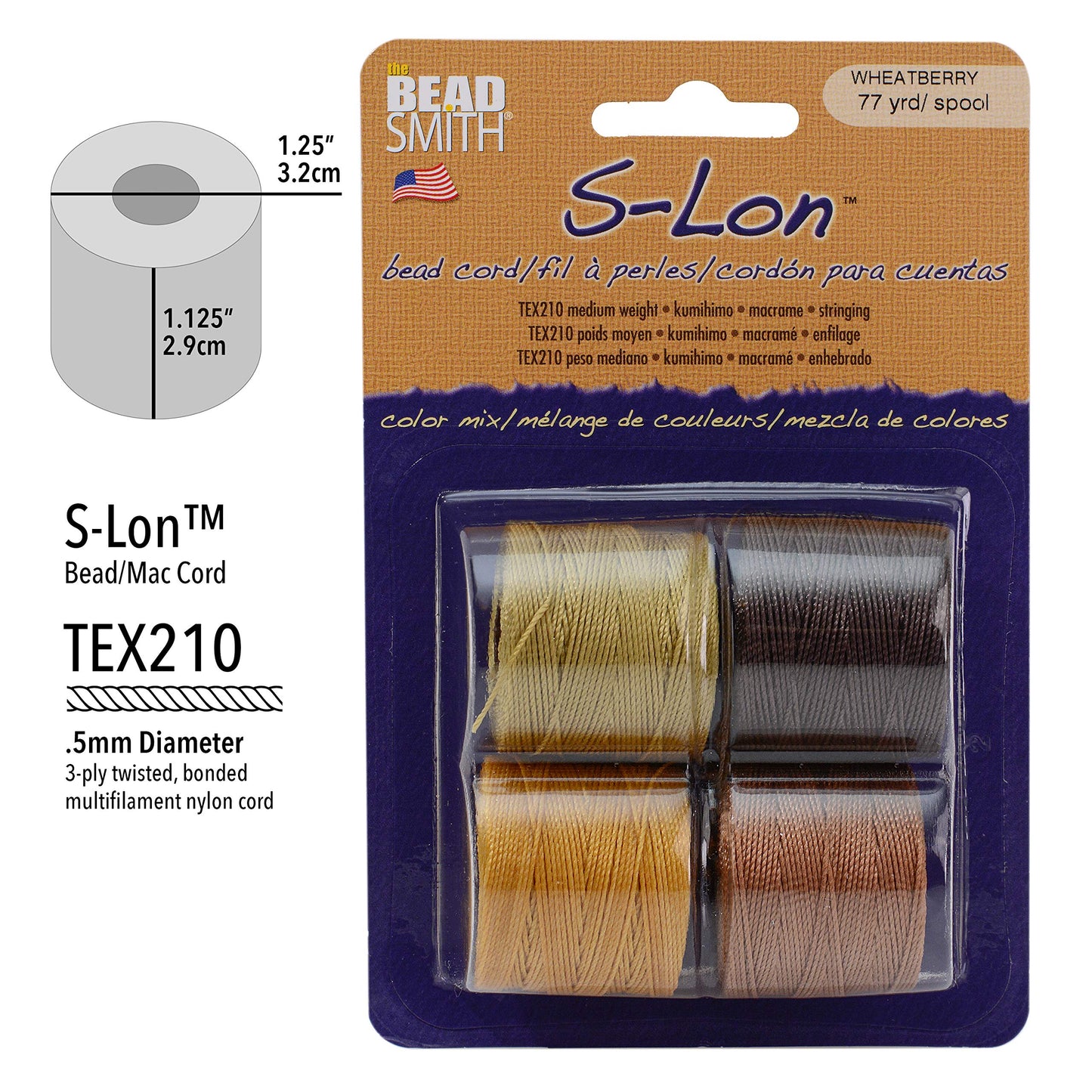 Colorful beading cord set for jewelry making and repairs
