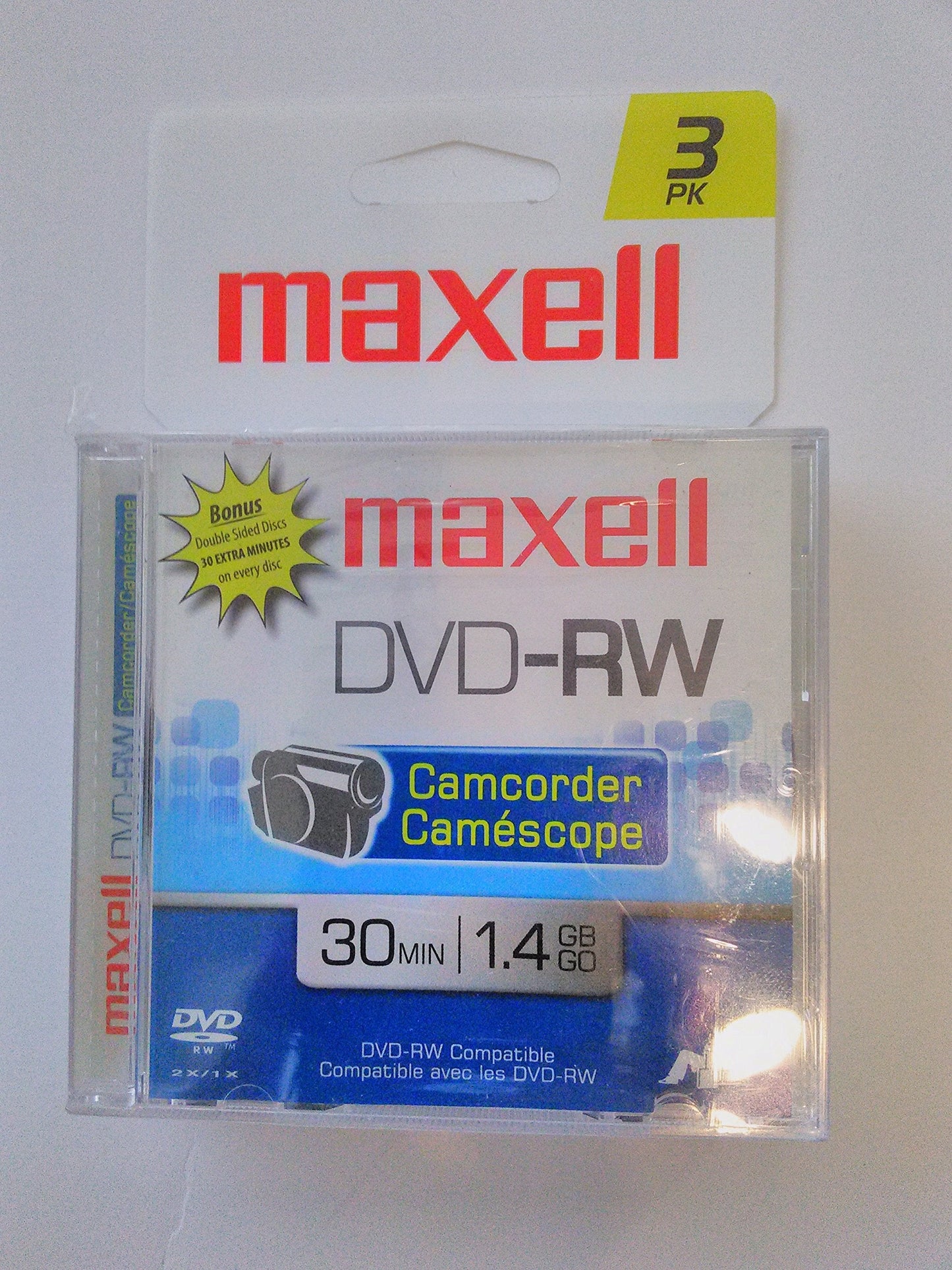 DVD-RW 3-Pack Camcorder (30 min, 1.4 GB)