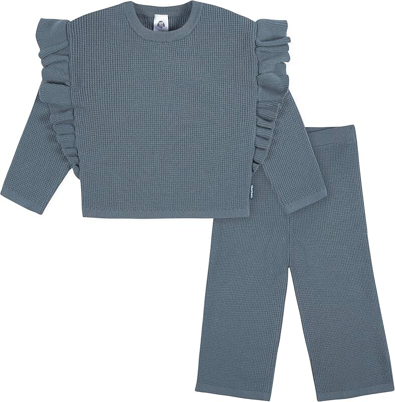 Baby Girls Knit Sweater and Cropped Pants Set