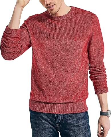 Men's Textured Crewneck Sweater Made Sustainably