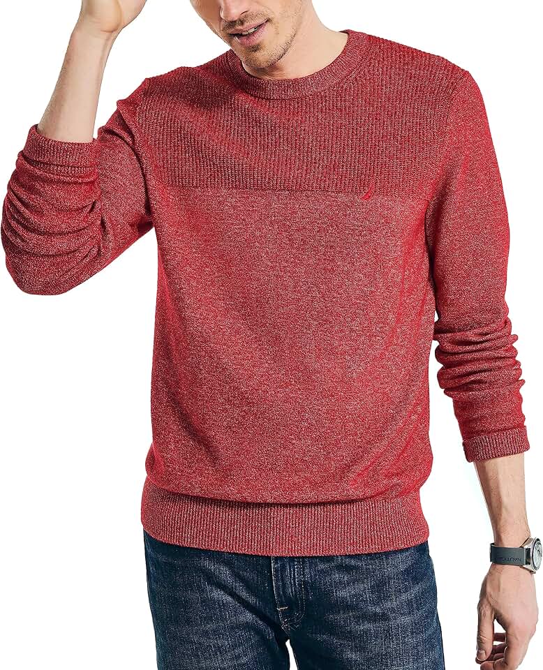 Men's Textured Crewneck Sweater Made Sustainably