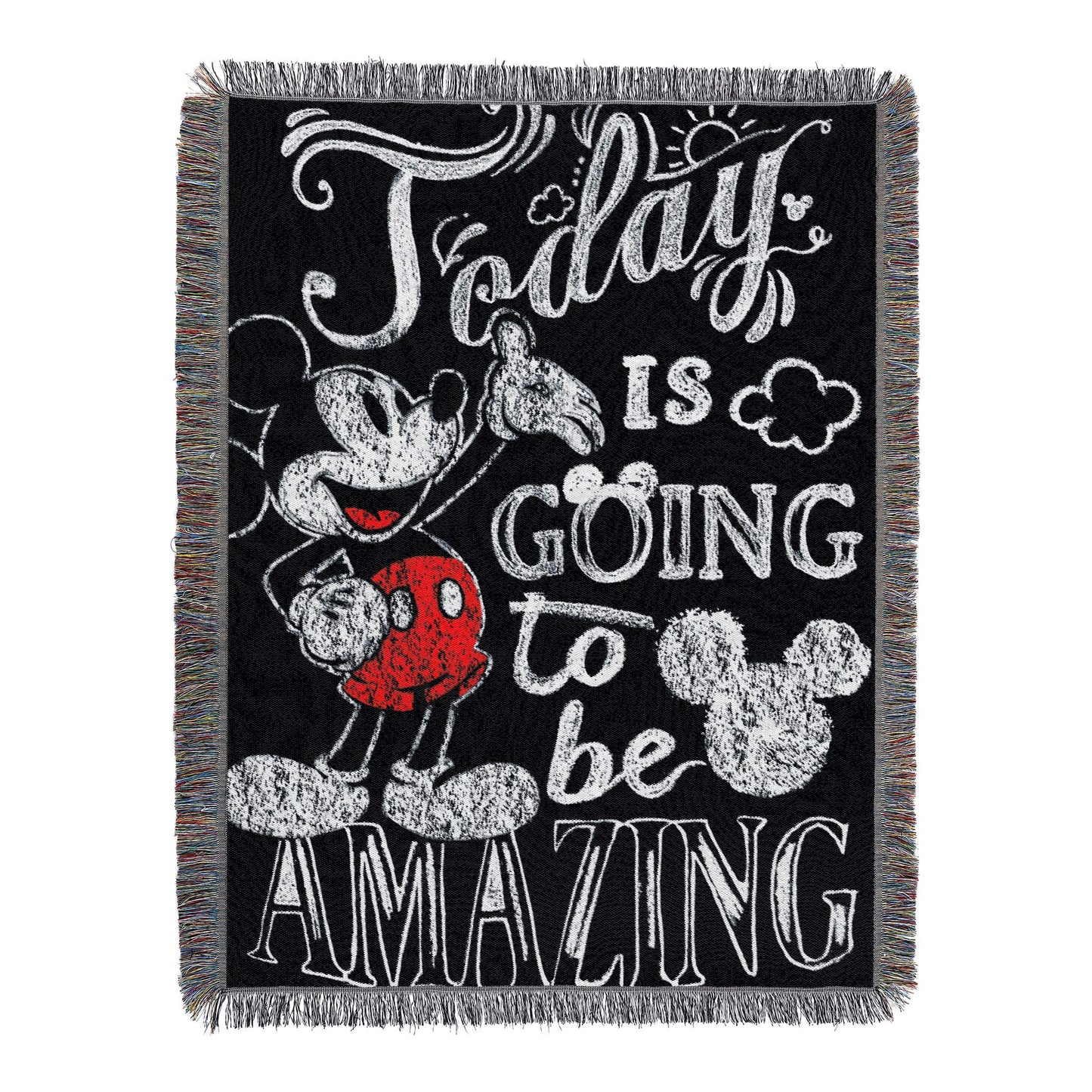 s Mickey Mouse, Amazing Day" Woven Tapestry Throw Blanket, 48" x 60", Multi Color