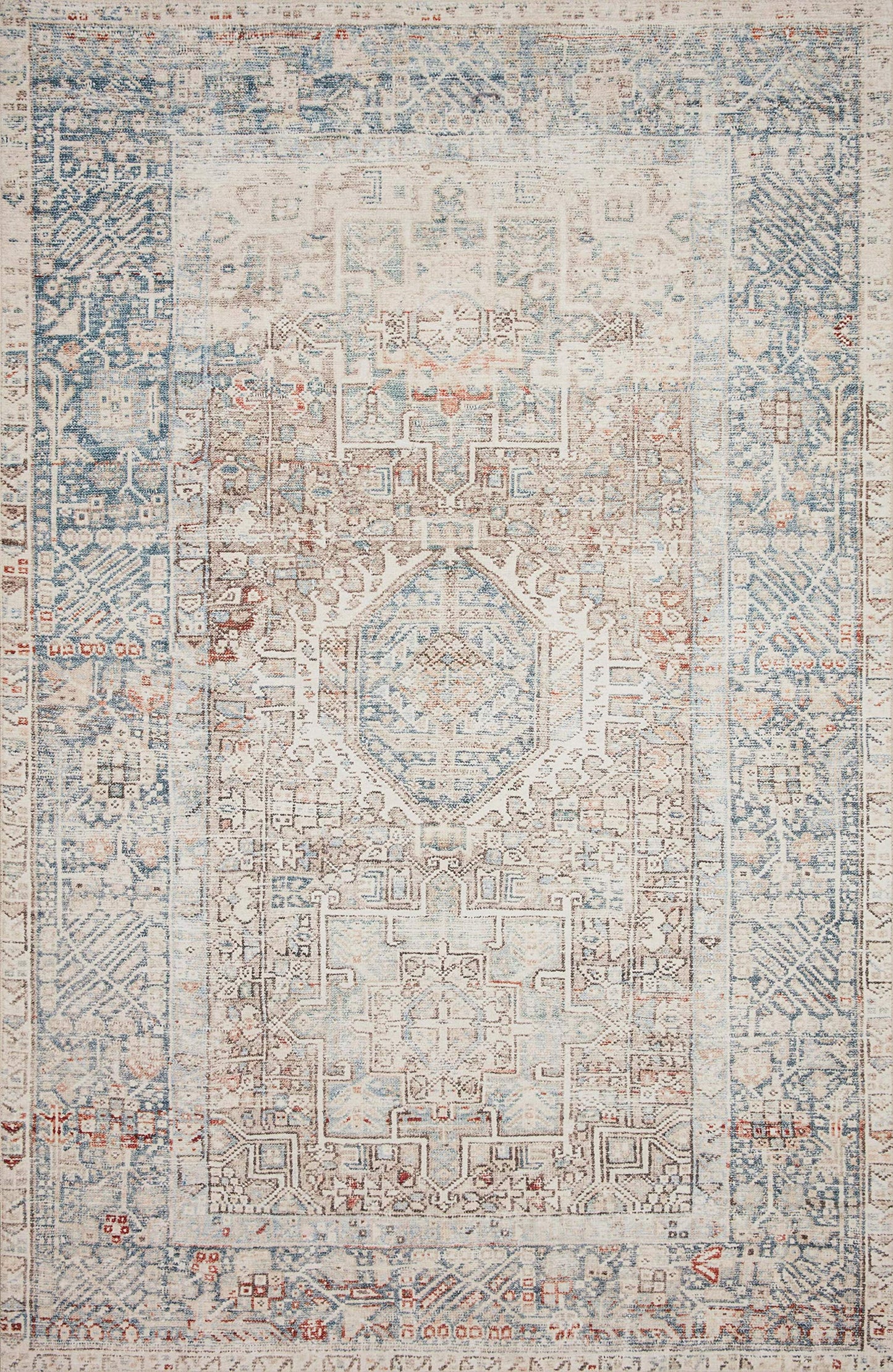 Chris Loves a x Jules JUL-07 Natural  Ocean Oriental Area Rug 7'-6" x 9'-6"