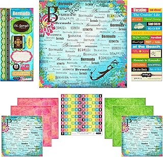 Bermuda Paradise Scrapbook Paper and Stickers Kit