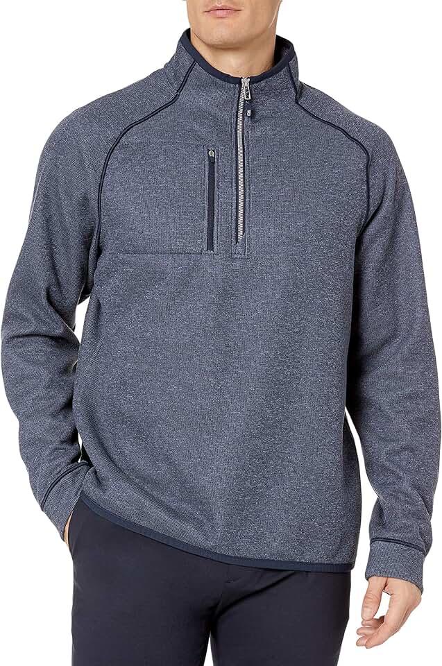 Men's Large and Tall Half Zip Jacket