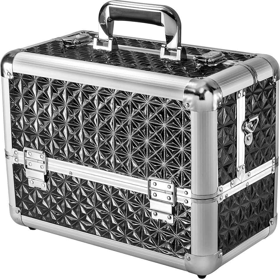 Black Cosmetic Case, 14 x 8 x 11 inches