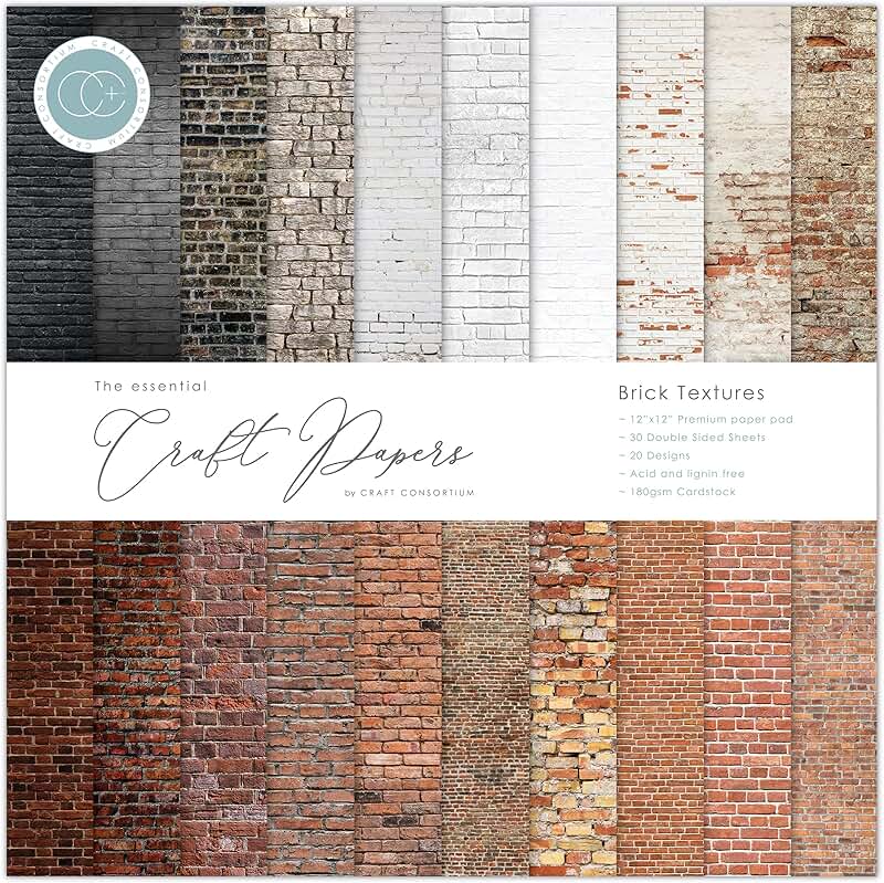 Brick Texture Paper with 20 Designs