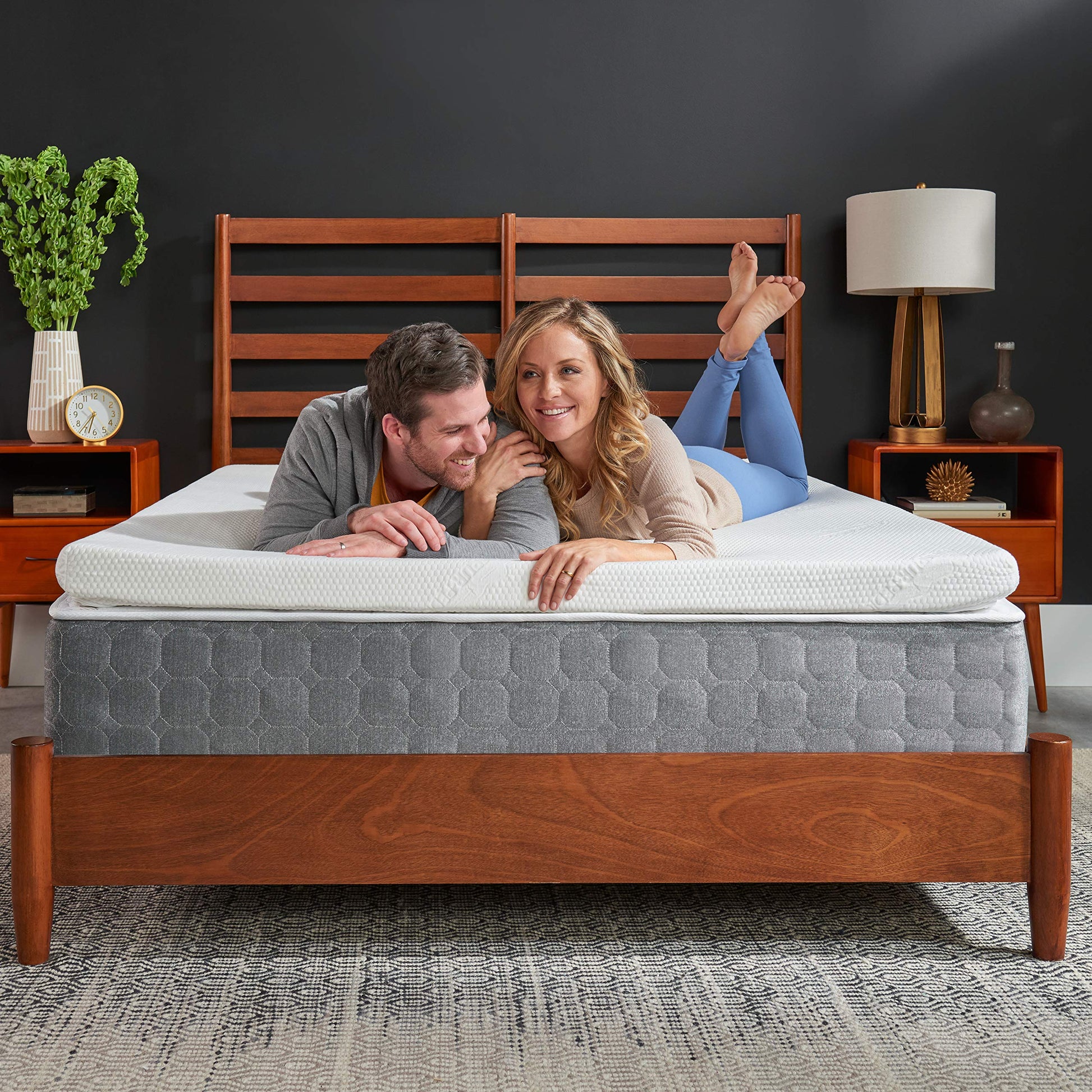 TEMPUR Supreme 3-Inch Mattress Topper, Medium Firm, Queen, White