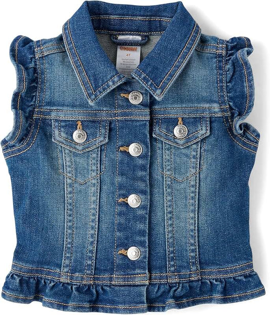 Baby Girl and Toddler Denim Vest