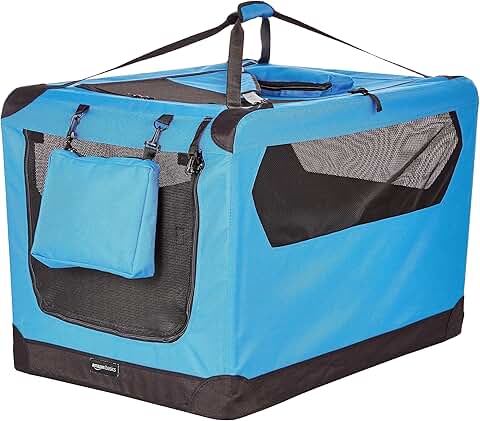 Portable Soft Dog Crate, 36 x 24 x 24 inches, Blue