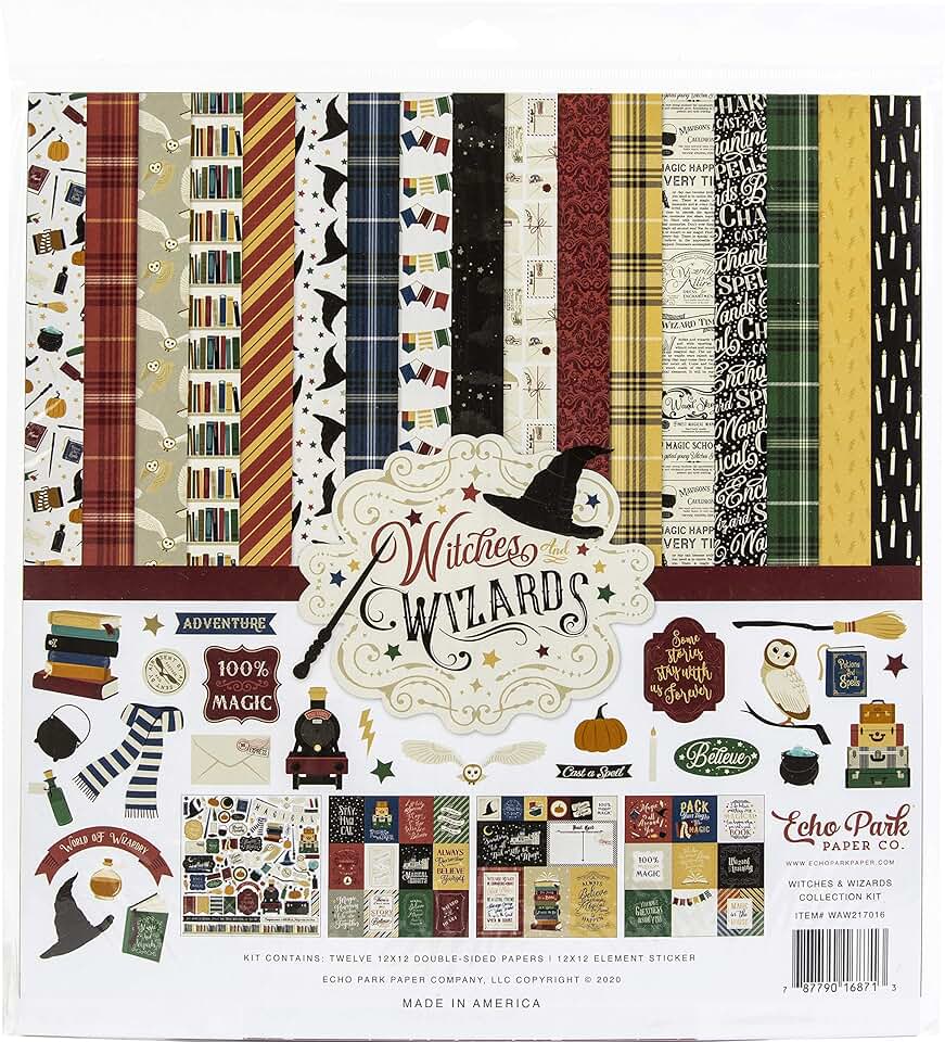 Witches & Wizards Collection Paper Kit, 12x12 Inches
