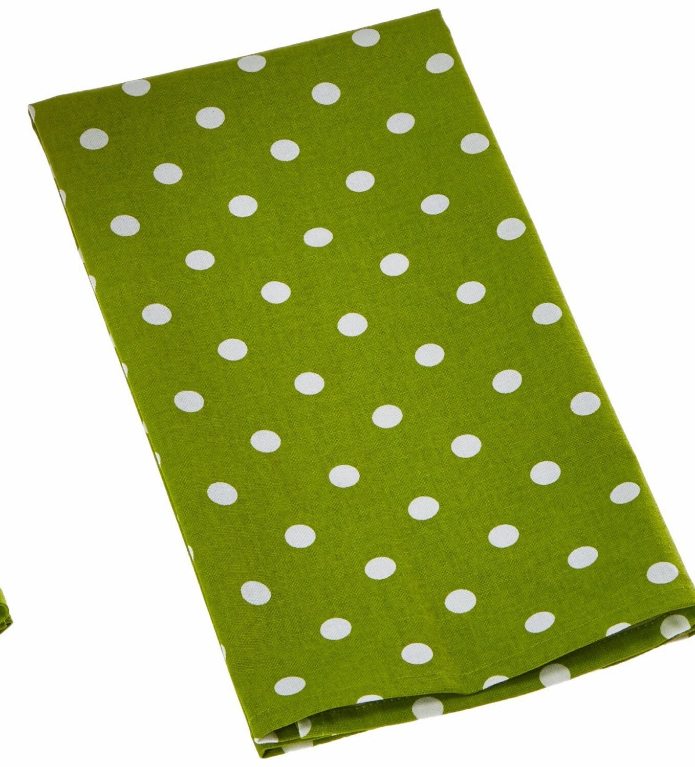 Polka Dot Printed Tea Towel 20"X28" Lime Green