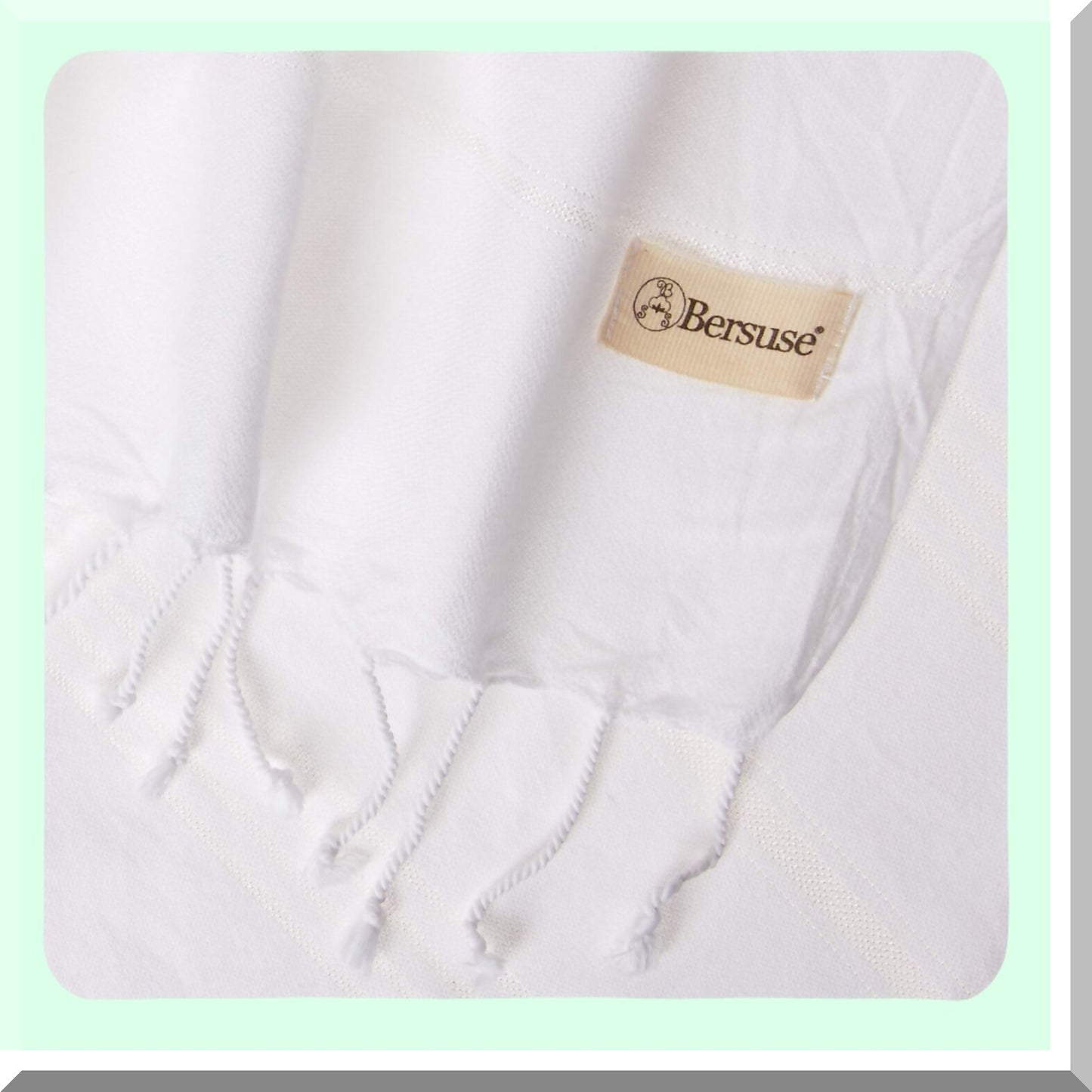 PureCotton Anatolia XL Throw Blanket Towel - 100% Cotton, 61 x 82 Inches, White