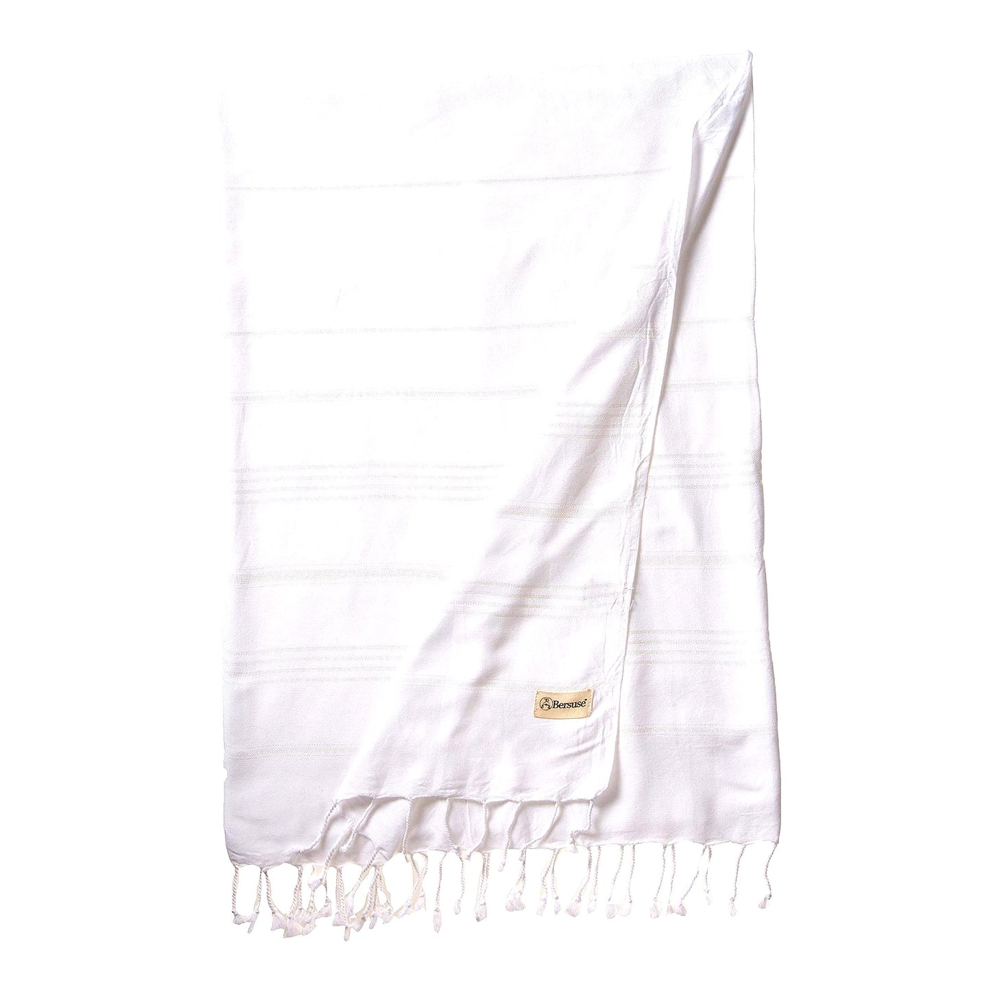 PureCotton Anatolia XL Throw Blanket Towel - 100% Cotton, 61 x 82 Inches, White