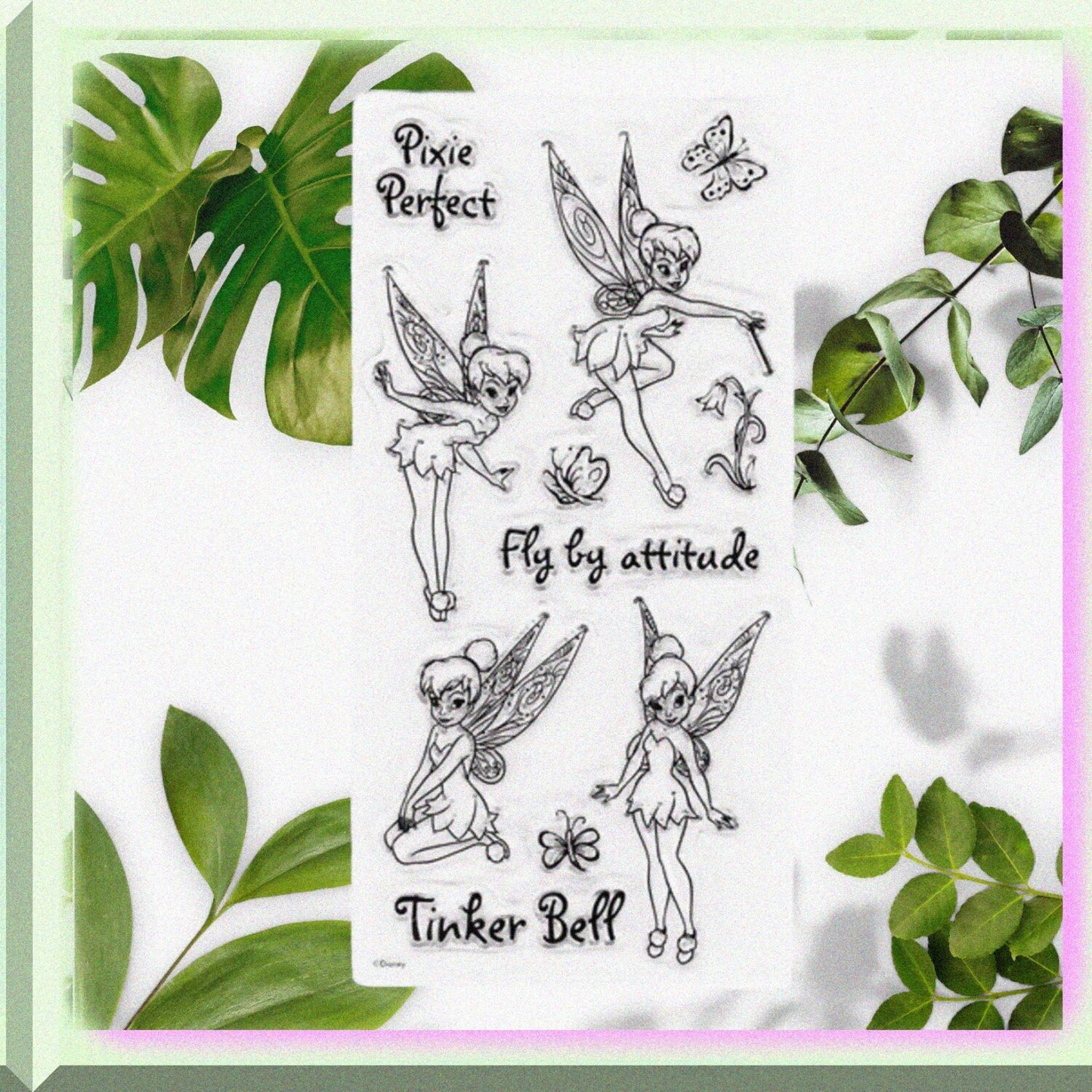 Clear Stamps Tinker Bell Set with Floral Elements