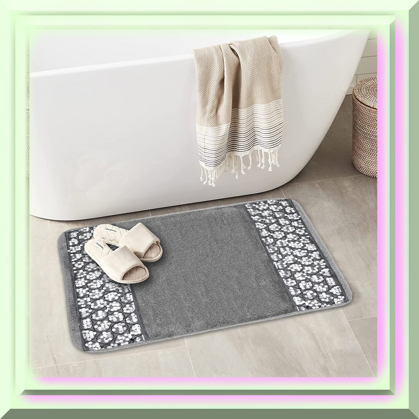 Sinatra Silver Rug 21x32 inches