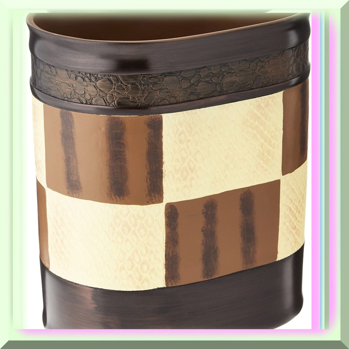Zambia Collection Waste Basket Chocolate