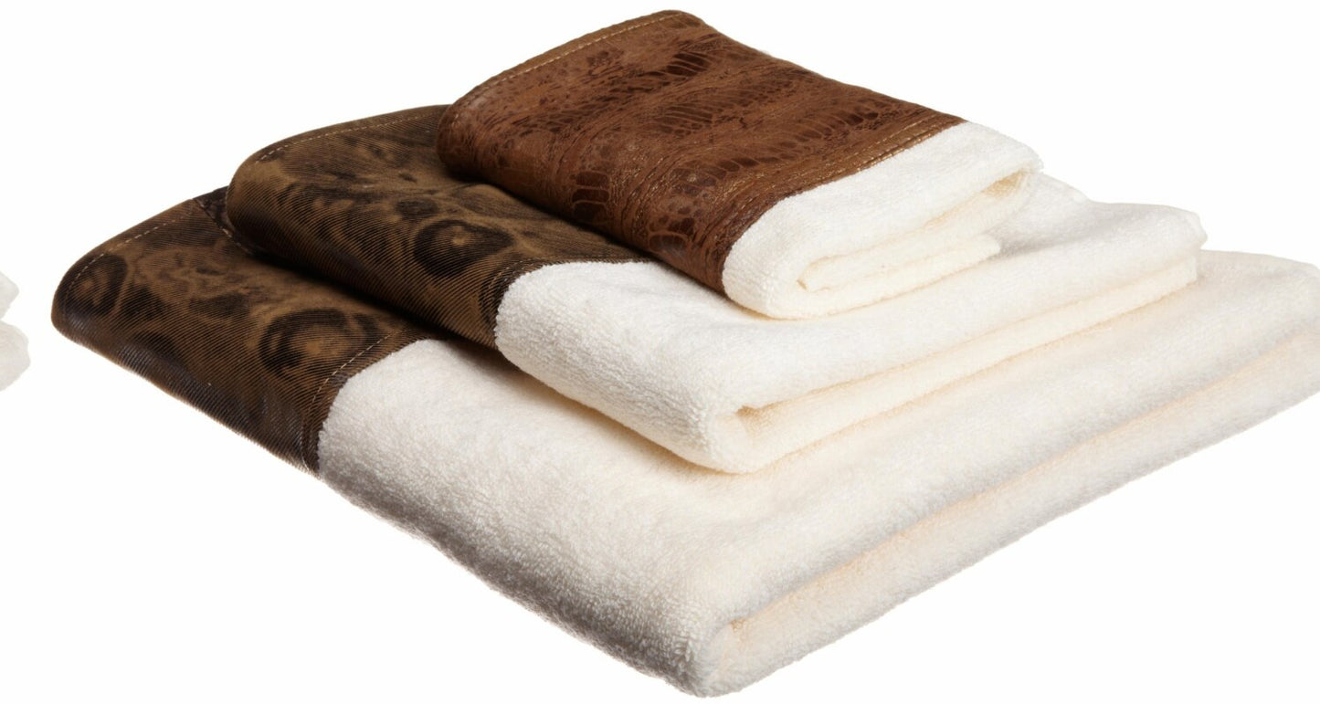 Zambia Collection Towel Set 3-Piece Chocolate