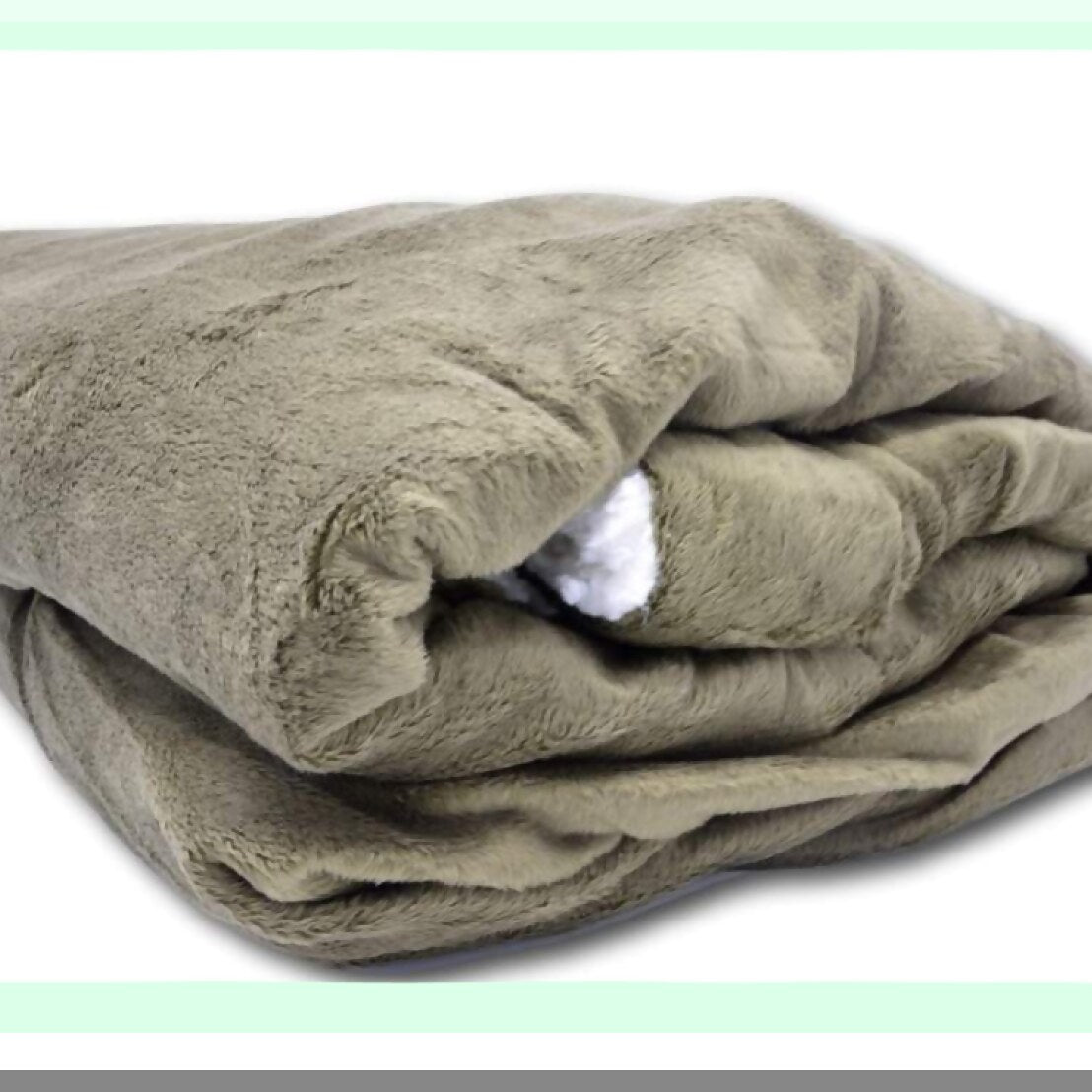 Evergreen Cozy Sherpa Throw Blanket - Super Soft, Warm Micro Fleece, Dark Olive Green, 50 x 60