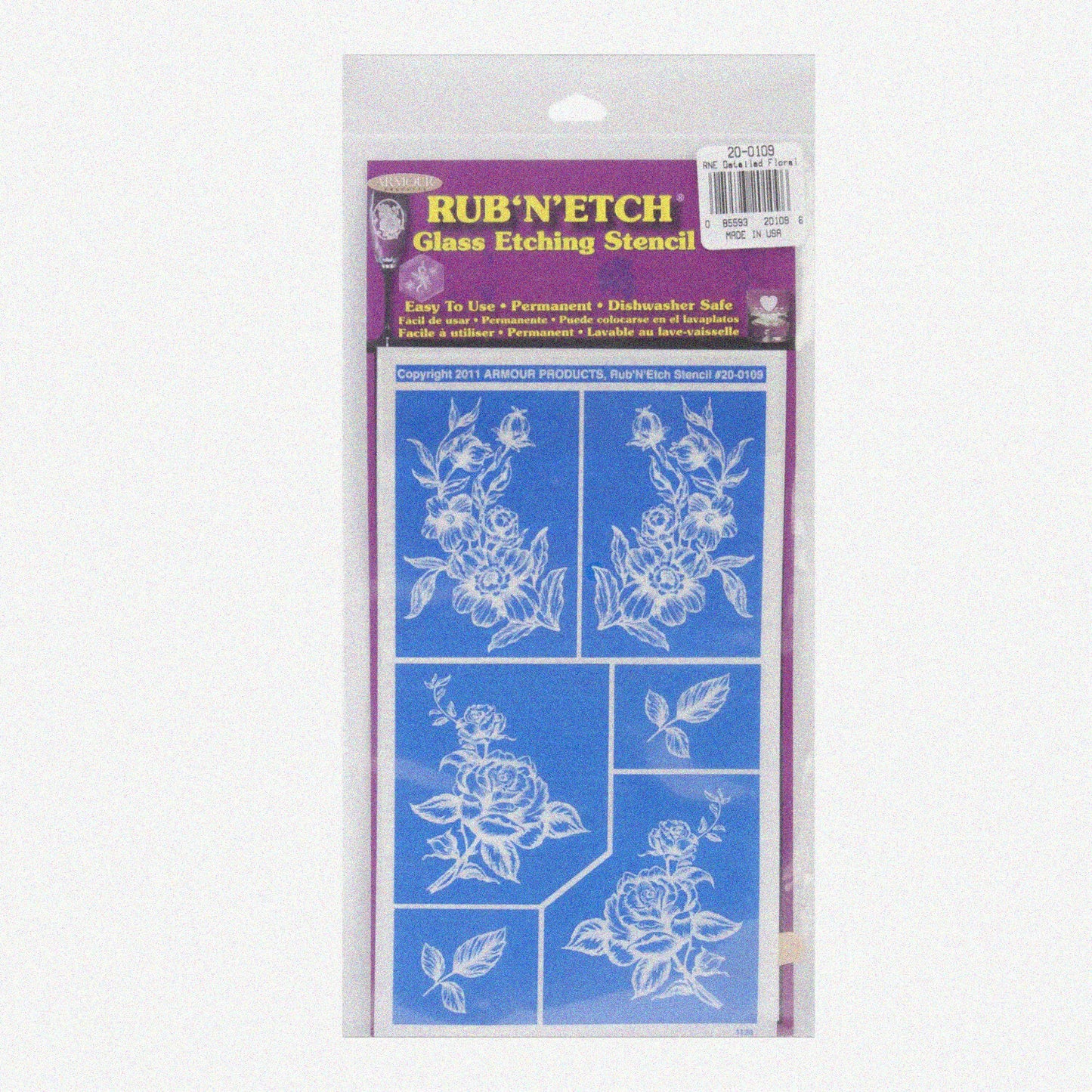 Floral EtchMaster Stencil Set 5x8 Inches