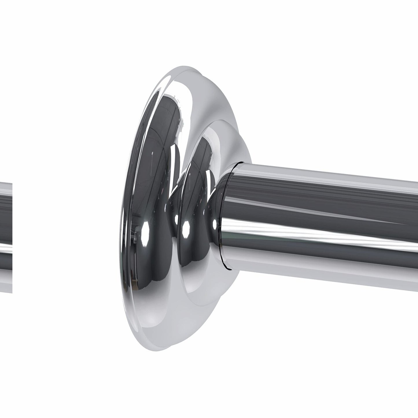 Permanent-Mount Adjustable Shower Rod 44-72 Inches Chrome