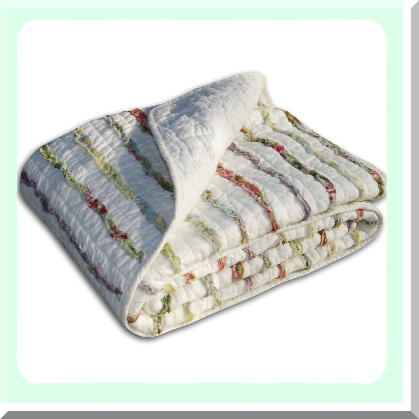 CozyCotton Bella Ruffle Textured Throw Blanket, 50x60, Multicolored