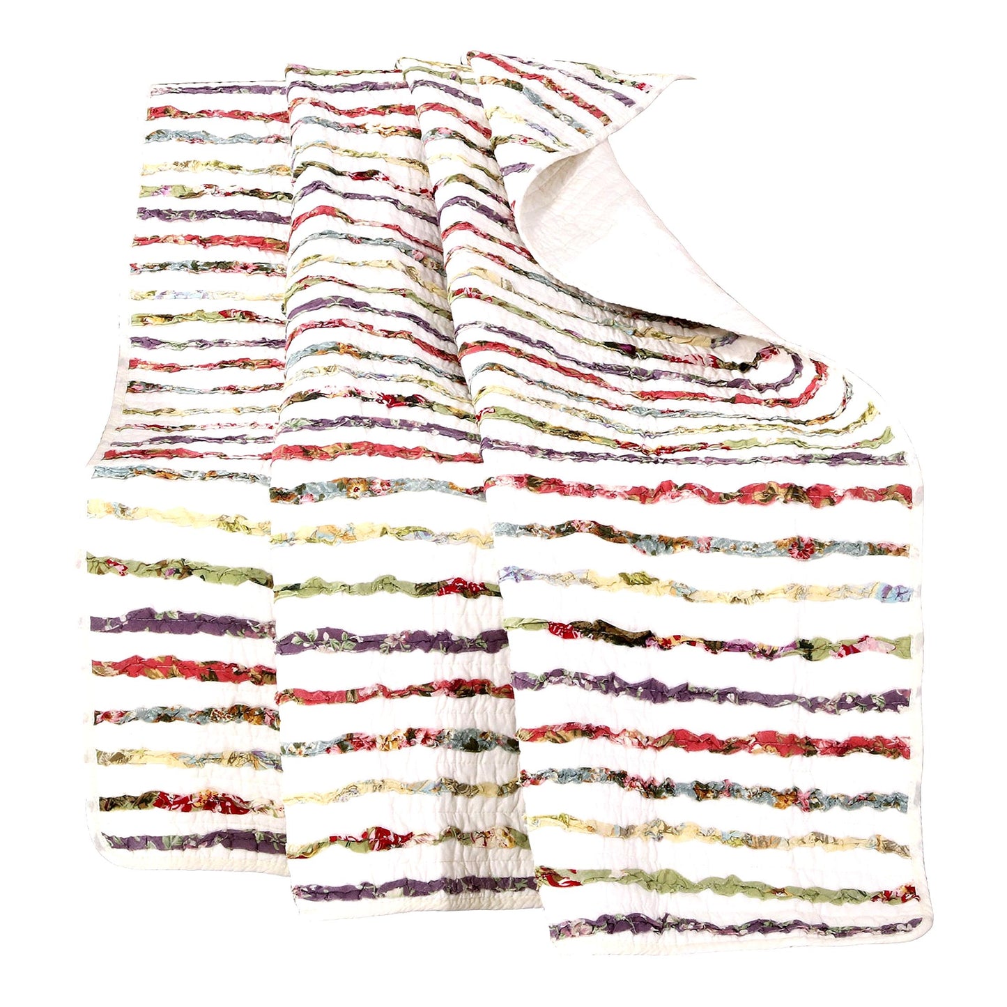 CozyCotton Bella Ruffle Textured Throw Blanket, 50x60, Multicolored