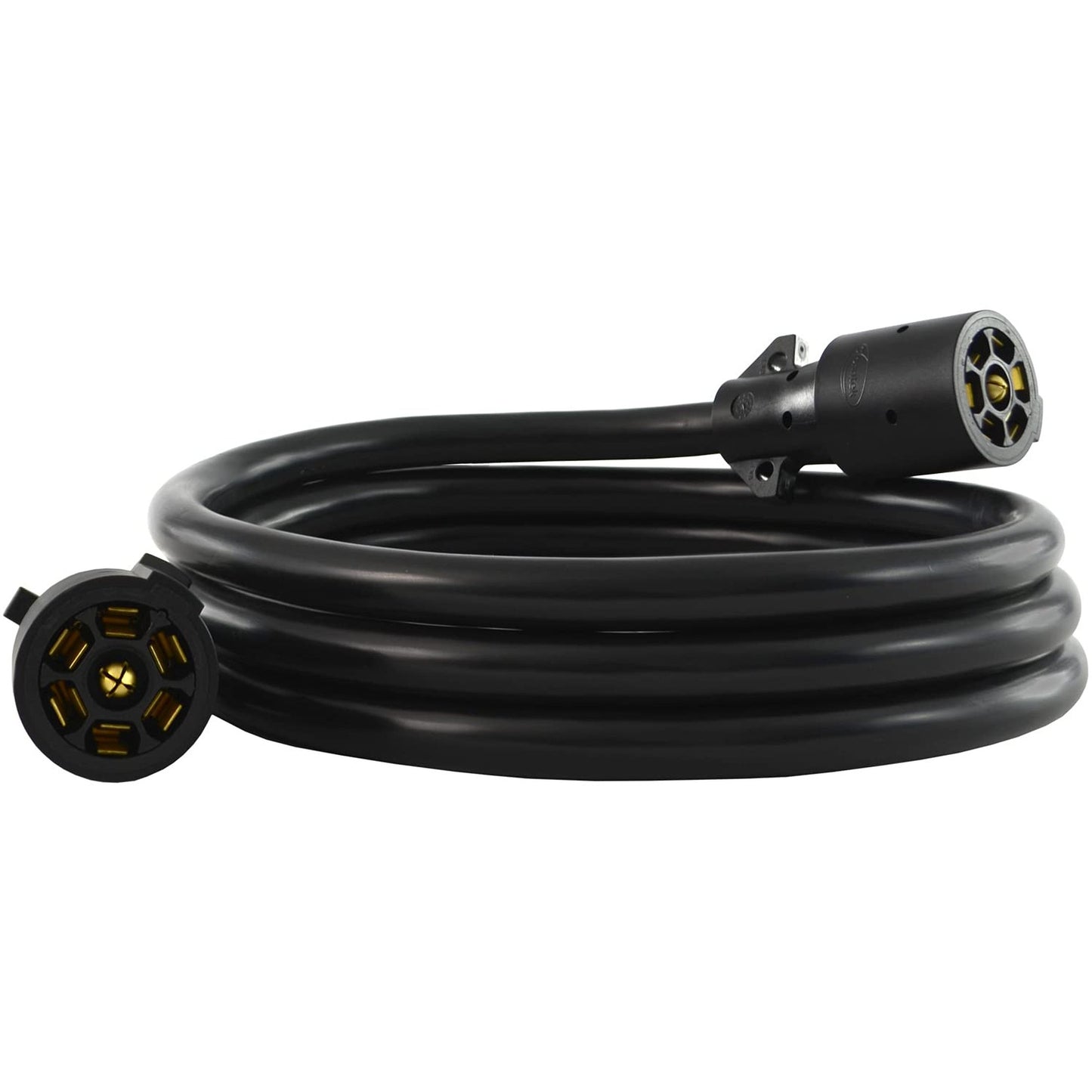 8-Foot Double-End 7 Way Plug Inline Trailer Cord for Reliable Connections