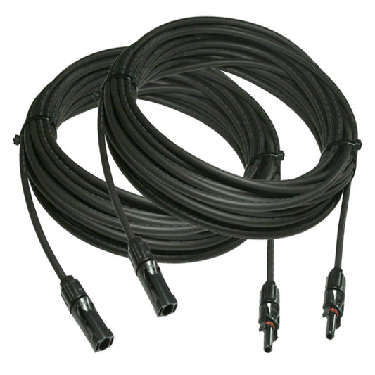 Durable 50ft UV-Resistant Double Layer PV Extension Cable with Solar Connectors