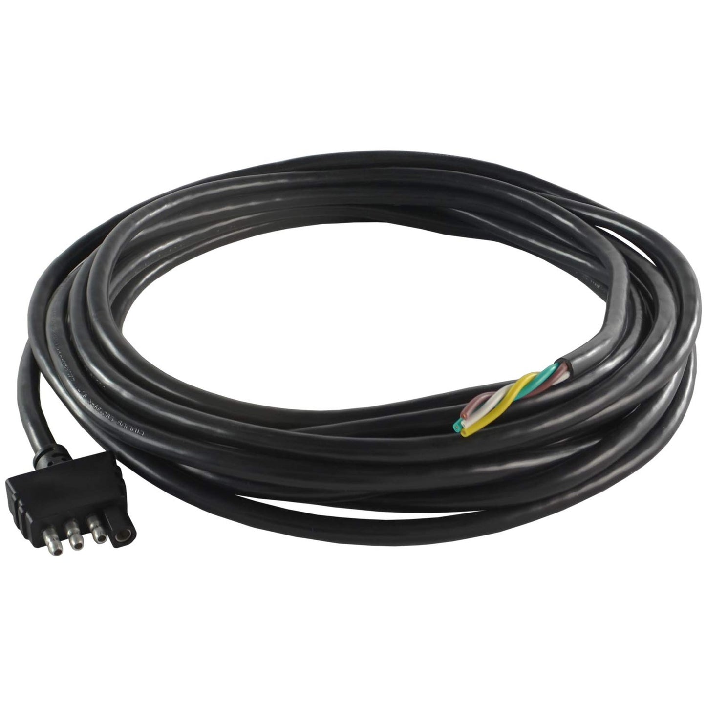 Heavy-Duty 4-Way Flat Plug Extension Cord 25 Feet Black