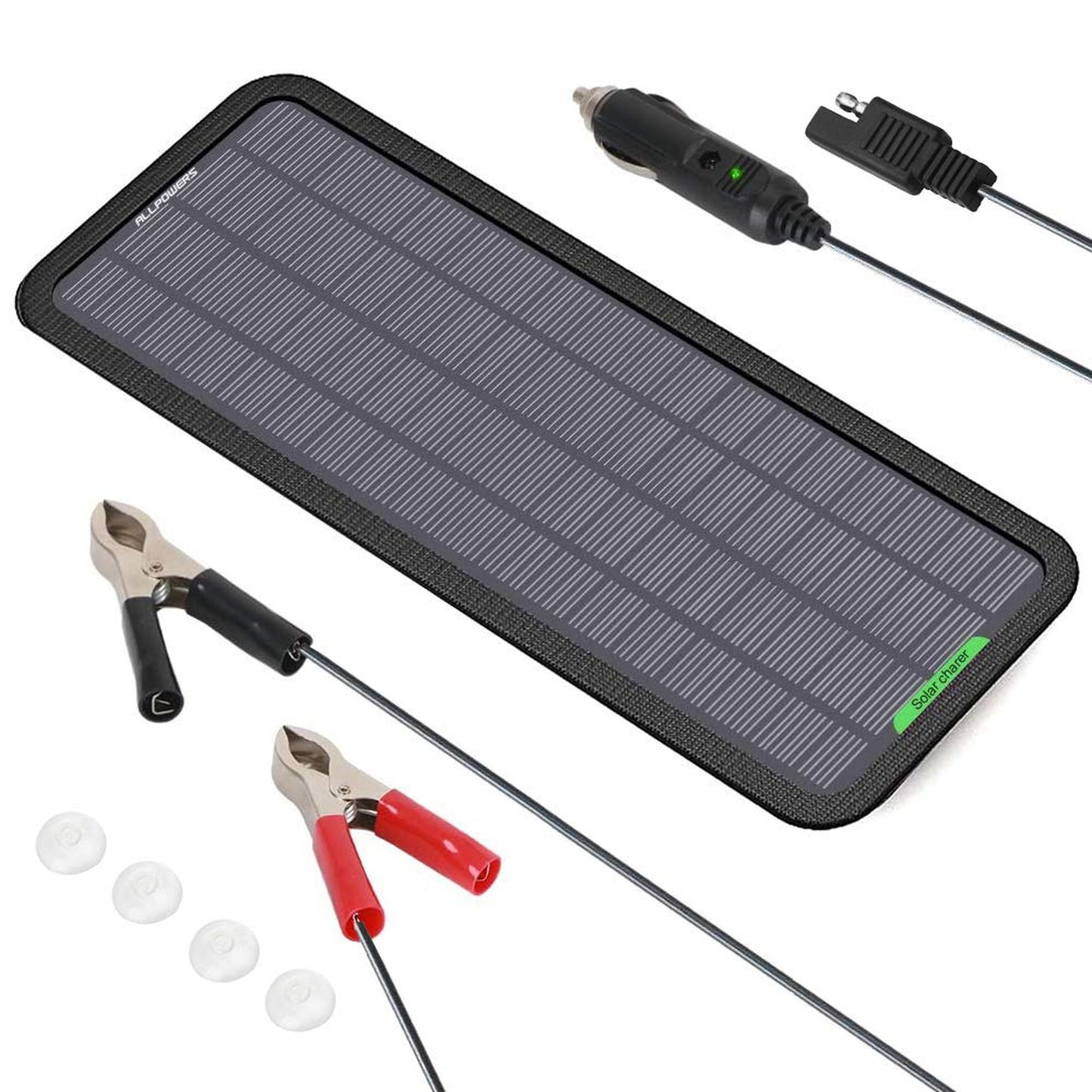 Versatile 18V 12V 5W Portable Solar Battery Charger for Cars Boats RVs