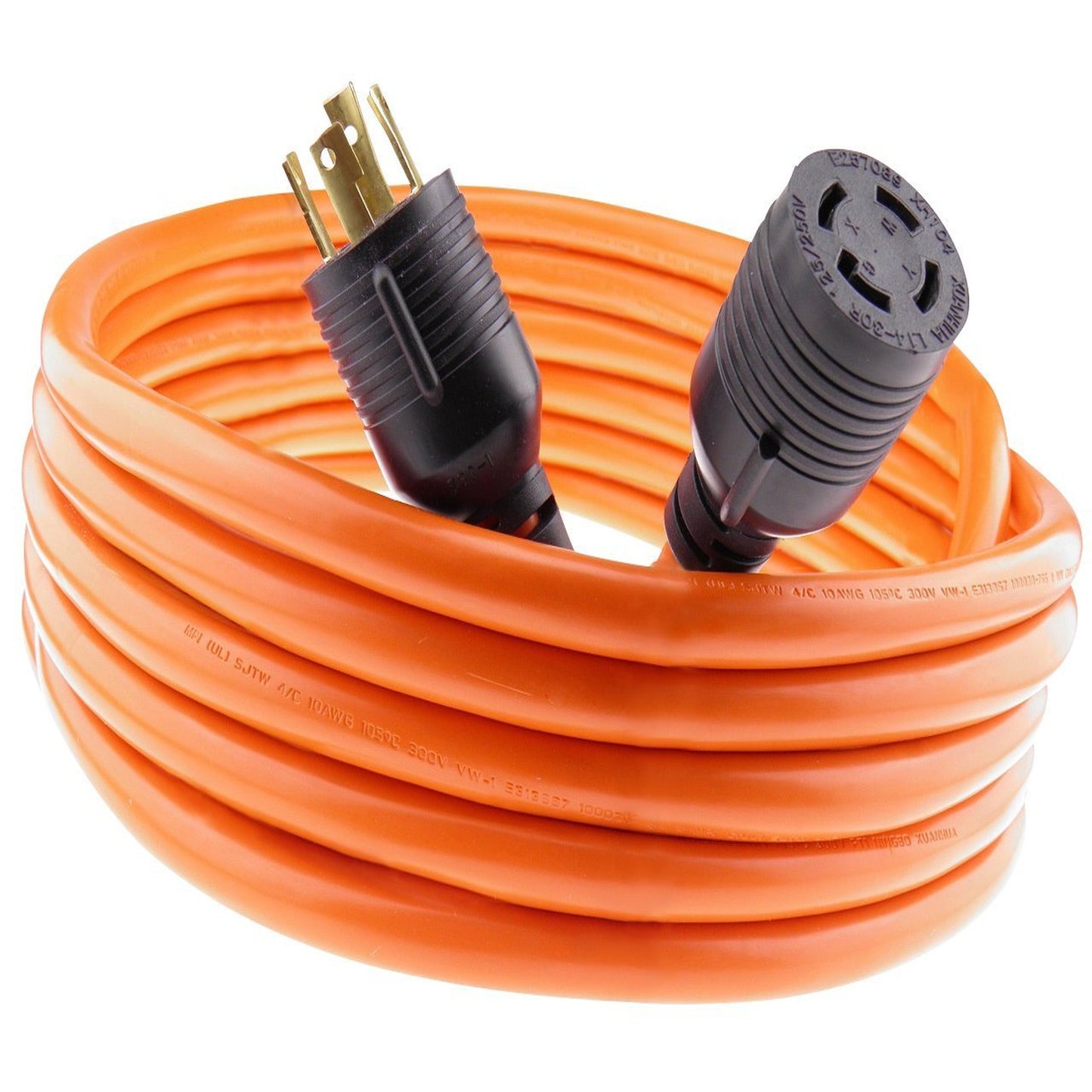 Nema L14-30 10 Gauge 30 Amp Generator Power Cord 20 Feet 7500 Watts