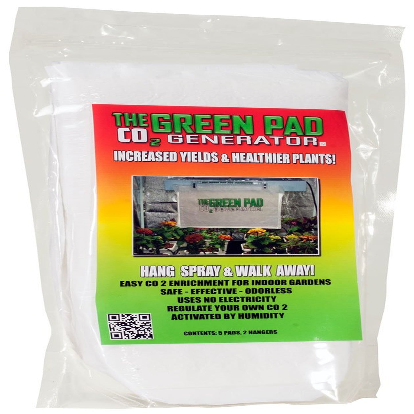 CO2 Growth Booster with 5 Pads and 2 Hangers for Optimal Plant Health