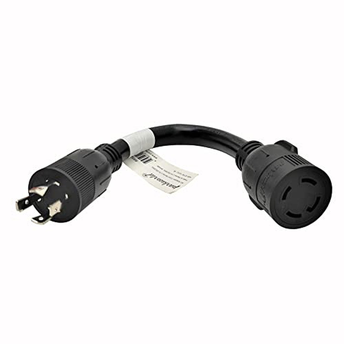 4-Prong Locking Generator Adapter Cord 20 AMP to 30 AMP 1FT Connector