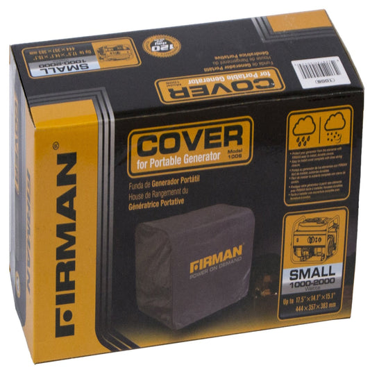 Compact Black Generator Cover for 1000-1500 Watt Models, Weather Resistant