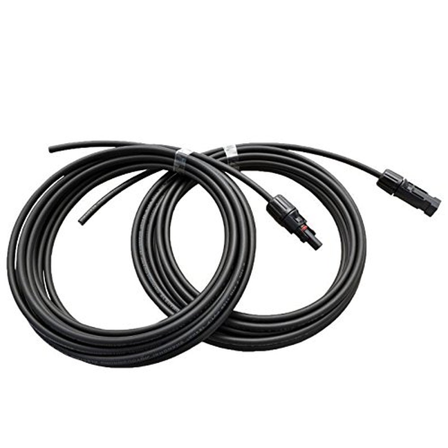 Solar Power 16ft 12AWG Extension Cables with Connectors for Systems