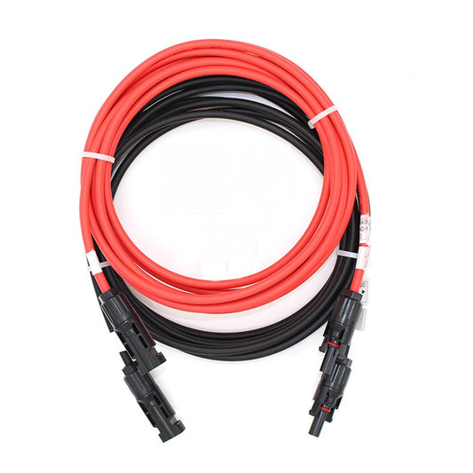 Solar Power 16Feet 12AWG Extension Cables with Male and Female Connectors