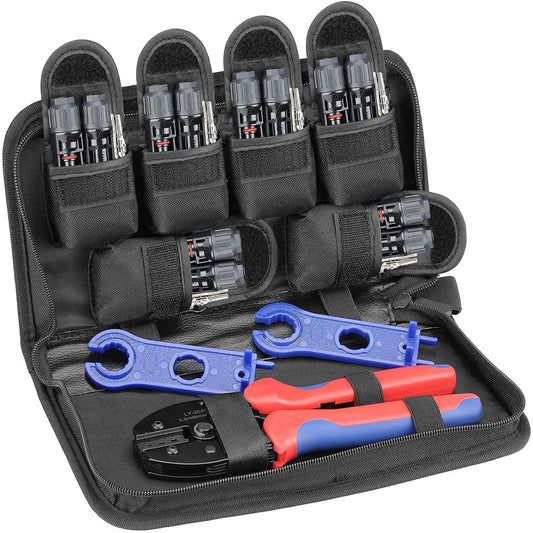 Solar Crimper Tool Kit with Connectors and Wrench