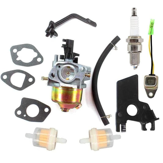 Generator Carburetor Kit with Gasket, Fuel Filter, Spark Plug, and Sensor