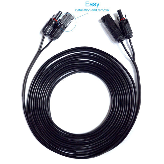20 Feet 14AWG Solar Extension Cable with Connectors