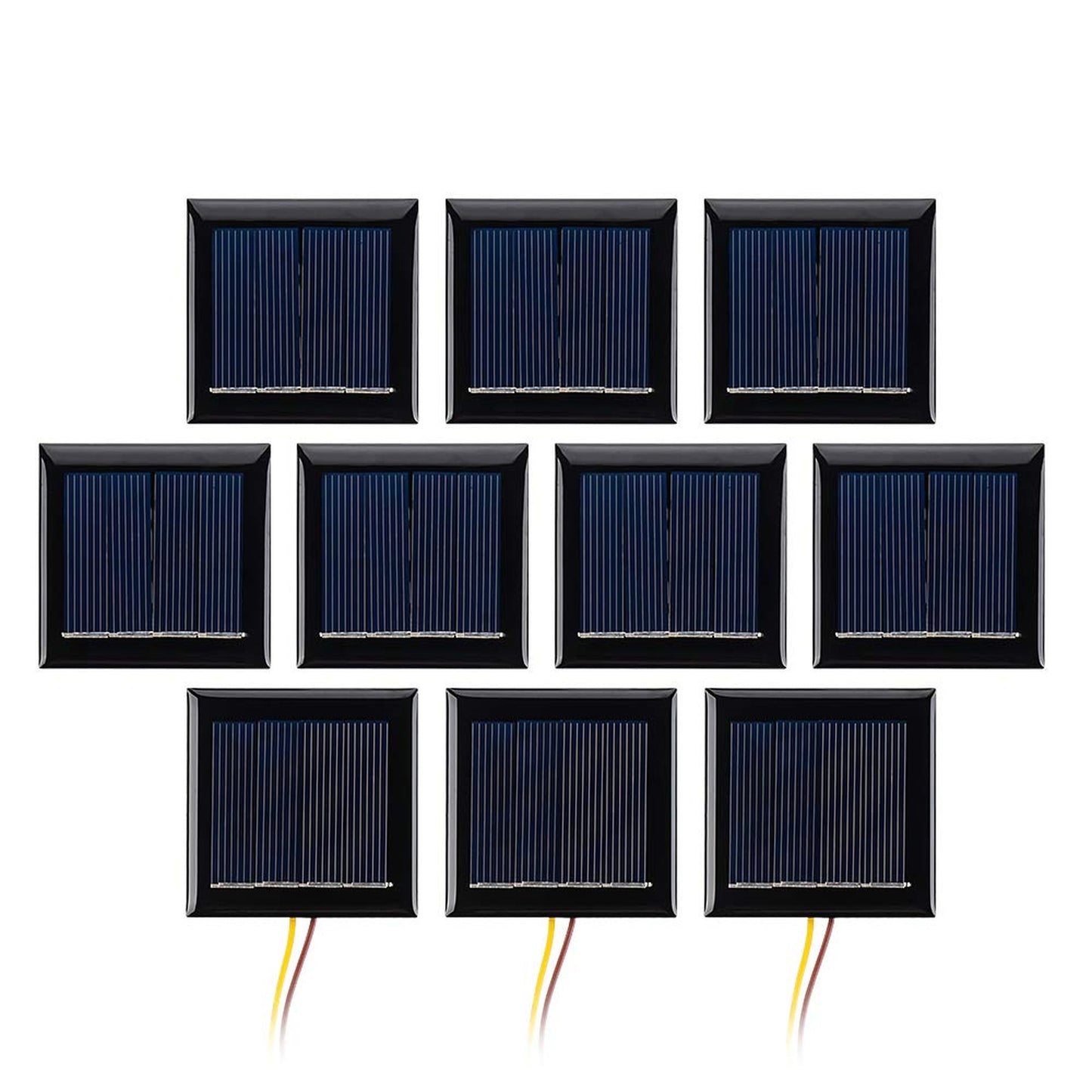 10-Pack 2V 130mA Micro Solar Panels for DIY Projects and Toys