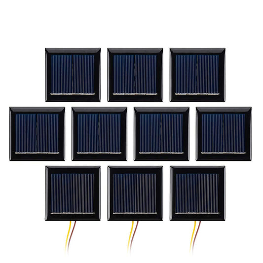 10-Pack 2V 130mA Micro Solar Panels for DIY Projects and Toys