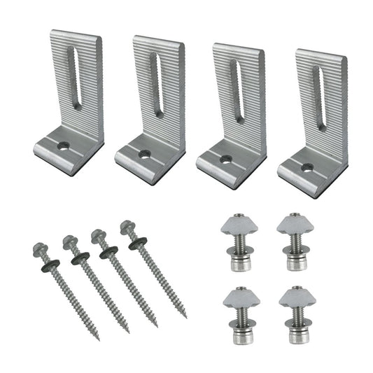 Versatile Solar Panel L Bracket Set for RV Boat Off-Grid Roof Mounting