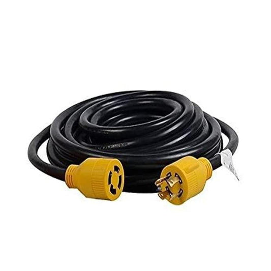 Heavy Duty 25 Ft Generator Extension Cord 30 Amp 4-Prong Twist Lock