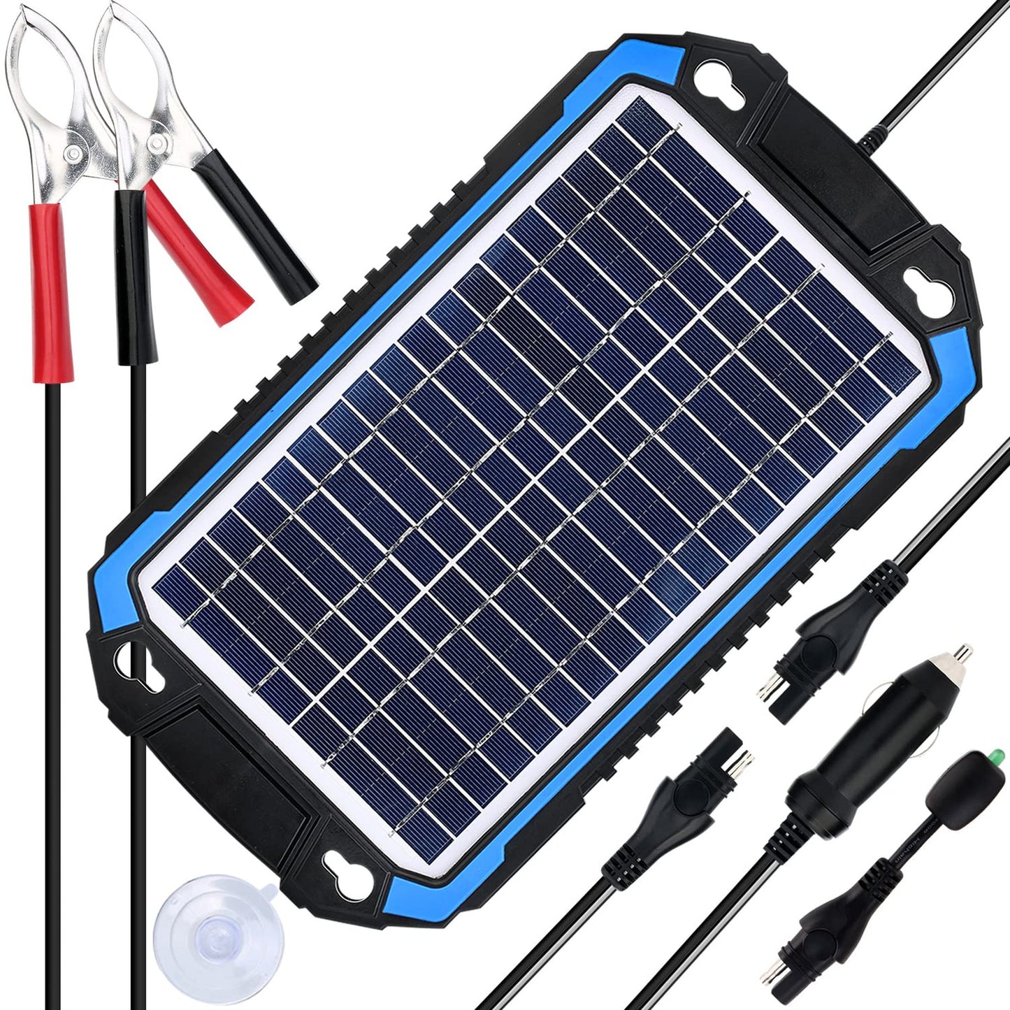 Efficient 12V Solar Car Battery Maintainer for Marine RV and Trailer Use