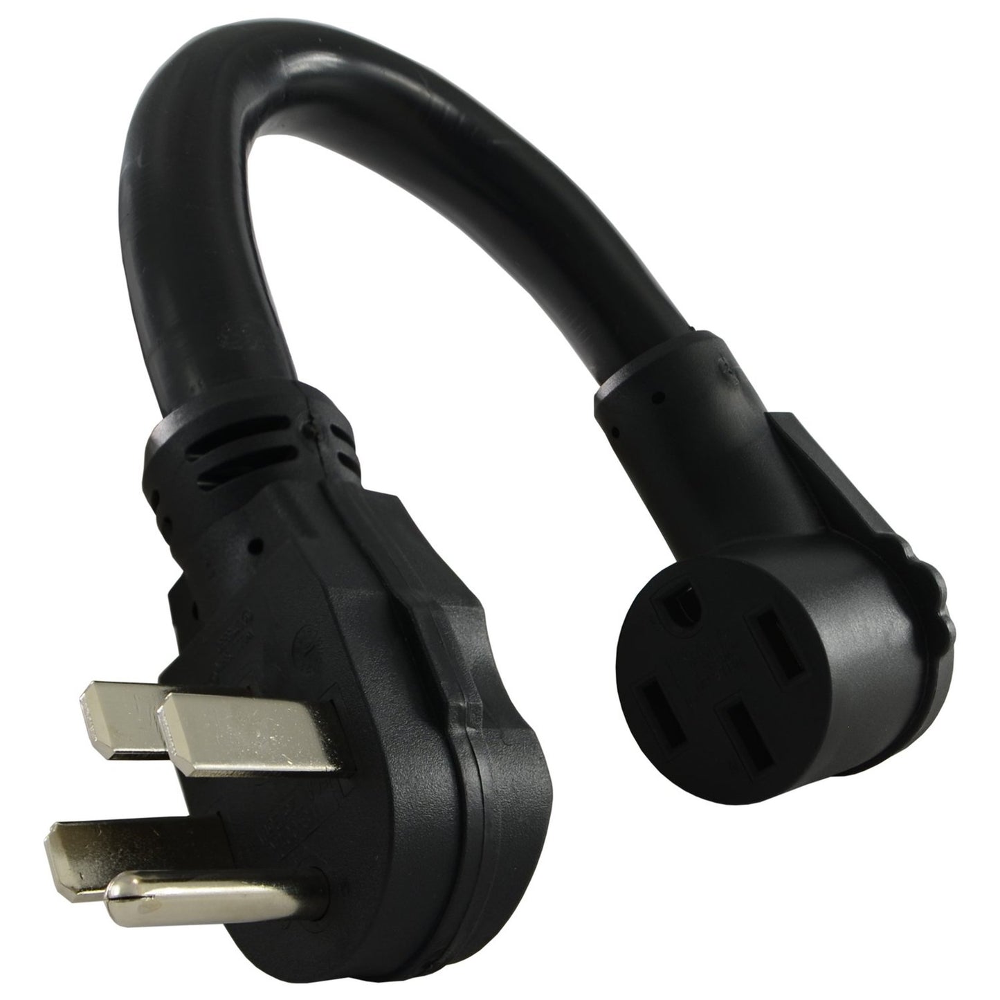 Versatile 1.5-Foot Black and Yellow Power Extender Cord for Easy Access
