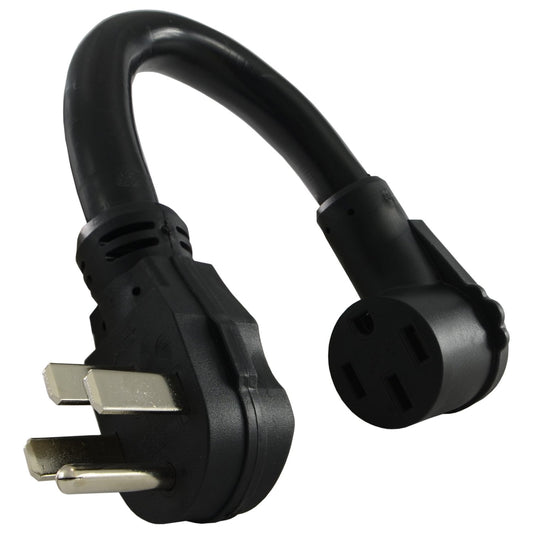 Versatile 1.5-Foot Black and Yellow Power Extender Cord for Easy Access