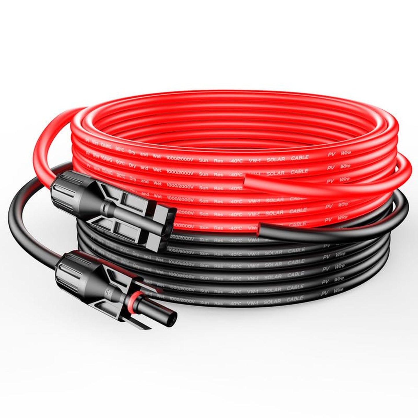 20 Feet 10 Gauge Heavy Duty Extension Cable for Solar Panel Connection