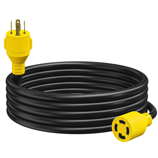 Heavy Duty 15 Feet 30 Amp Generator Power Cord for 7500W Devices